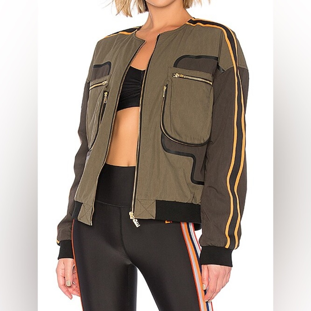 P.E Nation Record Run Jacket in Olive